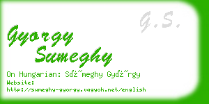 gyorgy sumeghy business card